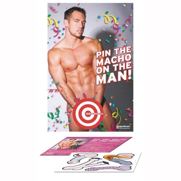 Image de BACHELORETTE PARTY FAVORS PIN THE MACHO ON THE MAN