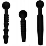 Image de "DARK RODS 3 PIECE" SILICONE PENIS PLUG