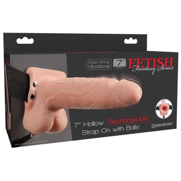 Image de Fetish Fantasy 7" Hollow Rechargeable Strap-on wit