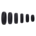 Image de A&E 6-Piece Penis Ring Set - Silicone black